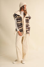 Striped Plush Fleece Vest