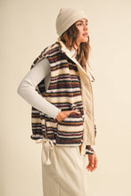 Striped Plush Fleece Vest