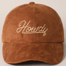 “Howdy” Suede Baseball Cap