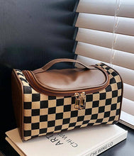 Checkered Cosmetics Bag