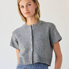 Short Sleeve Knit Cardigan