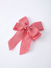 Plaid Girls Hairpin Bow