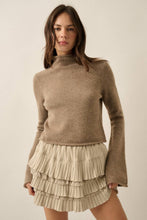 Solid Knit Bell Sleeve Sweater