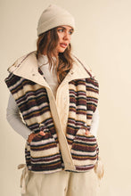 Striped Plush Fleece Vest