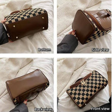 Checkered Cosmetics Bag