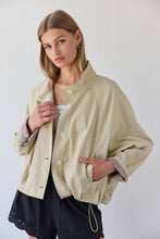 Khaki Stand Collar Jacket