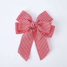 Plaid Girls Hairpin Bow