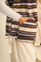 Striped Plush Fleece Vest