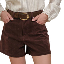 Suede High-Rise Shorts