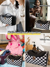 Checkered Cosmetics Bag