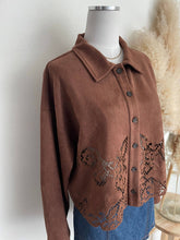 Faux Suede Eyelet Top