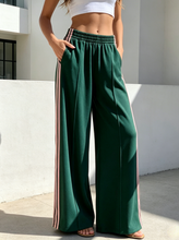 Wide Leg Side Stripe Sweatpants Color Block Track Pants