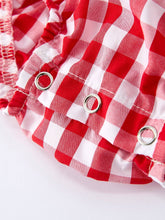 Plaid Smocked Ruffle Romper