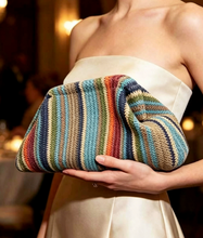 Stripe Knit Cosmetics Bag