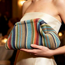 Stripe Knit Cosmetics Bag