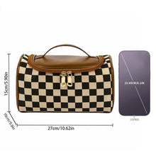 Checkered Cosmetics Bag