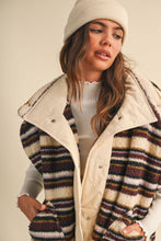 Striped Plush Fleece Vest