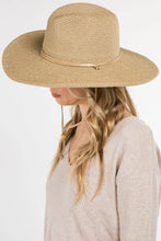 Wide Brim Chin Strap Fedora