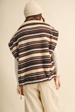 Striped Plush Fleece Vest