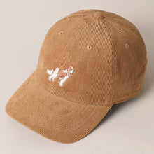 Cavalier King Embroidered Corduroy Baseball Hat
