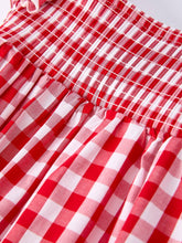 Plaid Smocked Ruffle Romper