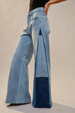 High Rise Color Block Jeans