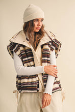 Striped Plush Fleece Vest