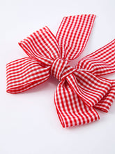 Plaid Girls Hairpin Bow