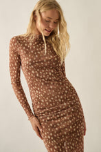 Fawn Print Midi Dress
