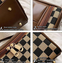 Checkered Cosmetics Bag