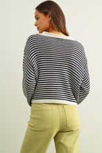 Striped Button Front Cardigan