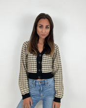 Cecilia Plaid Crop Cardi
