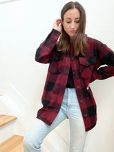 Plaid Burgundy Coat