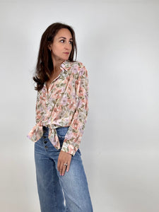 Dune Flowers Button Down Top