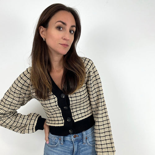 Cecilia Plaid Crop Cardi